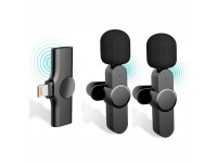 DIV Conjunto 2 Microfones Lapela S/ Fios C/ Receptor Lightning DIV Conjunto 2 Microfones Lapela S/ Fios C/ Receptor Lightning